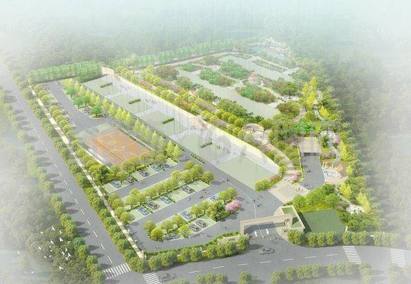 小區景觀設計鳥瞰圖圖片